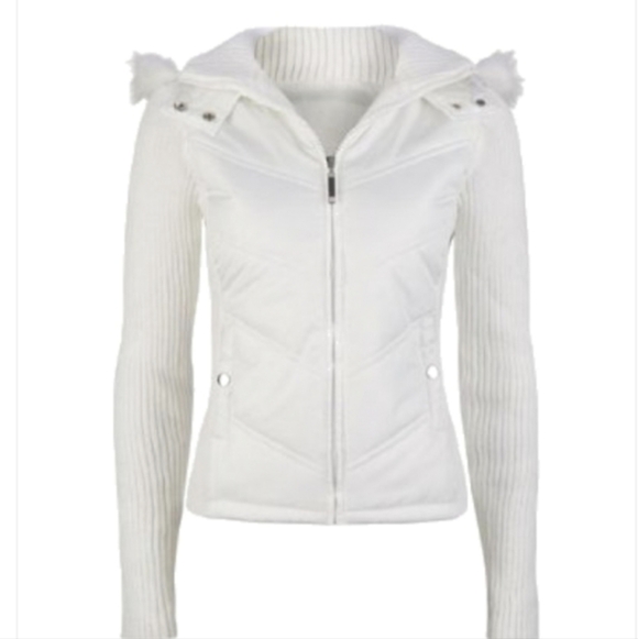 Full Tilt Jackets & Blazers - Women's White Hooded Jacket